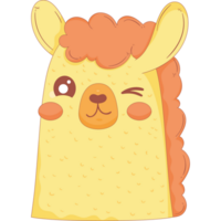 lama perubiska komisk emoji karaktär png