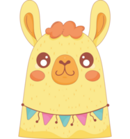llama peruvian with necklace character png