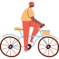 afro Mann im Fahrrad Symbol png