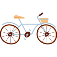 fiets met mand voertuig icoon png