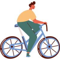 hombre montando bicicleta deporte icono png