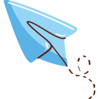 paper airplane flying isolated icon png