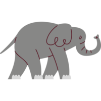 strong elephant wild animal character png