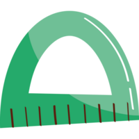 green protractor school supply icon png