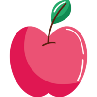 färsk äpple frukt röd ikon png