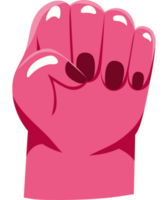 pink fist design  png