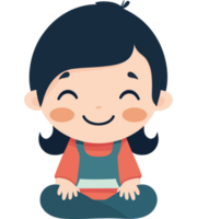 Cute smiling toddler sitting  png