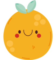 kawaii orange design  png