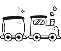 hand drawn train illustration  png