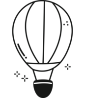 hand drawn hot air balloon  png