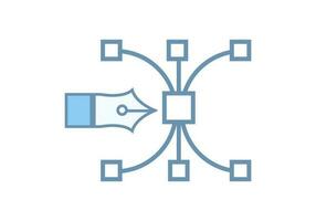 negocio conceptos línea íconos conjunto para infografia vector