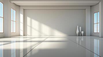 minimalist white interior background, real photography smooth lighting AI generative photo