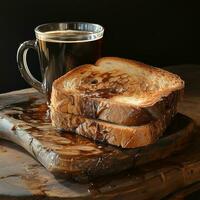 toast and coffee Image Photography made by AI generated photo