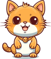 Kawaii cute happy beagle in clipart style, Generative Ai png