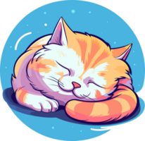 cartoon cat cat sleeping , Generative Ai png