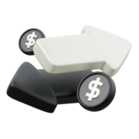 3d icon of a money exchange. Finance Illustration. png