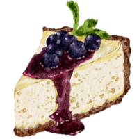 Blueberry cheesecake watercolor png