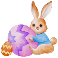 Hase mit Ei Aquarell png