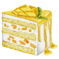 Mango Cake watercolor png