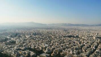 Athens city urban landscape aerial view cityscape skyline photo