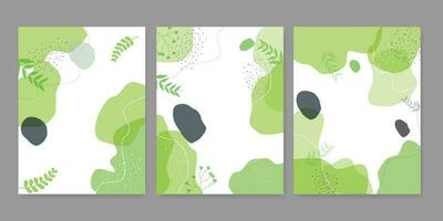 Set of fluid shapes pastel colors cover design. vector