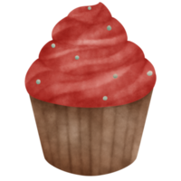 Cute Cupcake red cream png