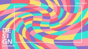 Background playful color abstract design. Wallpaper vector illustration. funky rainbow style.