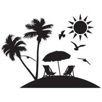 Summer vector silhouette