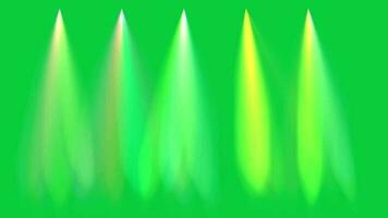 colorida etapa luz animação em verde tela fundo video