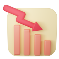 3d rendering of up and down trends on graph of crypto currency, stock, forex etc. png