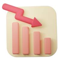 3d rendering of up and down trends on graph of crypto currency, stock, forex etc. png