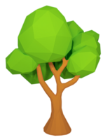 tree on the island in low polygon style png