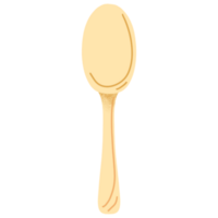 watercolor drawing of wooden spoon isolated on white background png