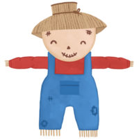 Scarecrows can be found in the fields. It can repel birds that will eat vegetables. png