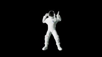 astronauta dança fundo video