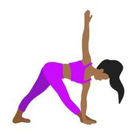 Girl yoga pose vector