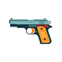 pistolet plat illustration, png, transparent Contexte gratuit photo - ai génératif png