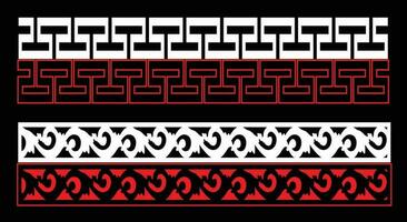 Decorative wall panels set Jali design CNC pattern, laser cutting pattern, router CNCcutting. vector