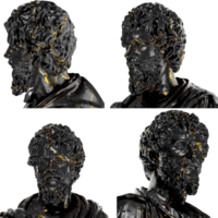 Septimio Severus negro mármol retrato busto gráfico diseño activo png