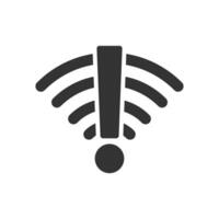 vector ilustración de Wifi error icono en oscuro color y blanco antecedentes