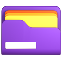 3d rendering of folder icon png
