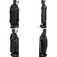 Rey Salomón - Renacimiento retrato busto en negro mármol y oro png