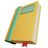 Ilustración de icono de libro 3d png