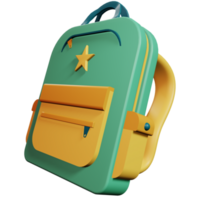 3d Back pack Icon Illustration png