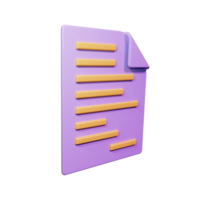 3d geven document icoon illustratie png