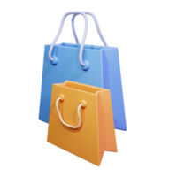 3d Shopping Bag Icon Illustration png