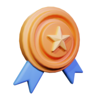 Ilustración de icono de medalla 3d png