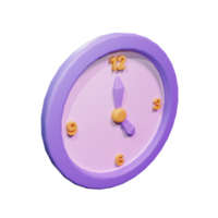 3d rendere orologio icona illustrazione png