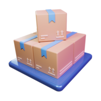 3d la logistica pacchetto icona illustrazione png