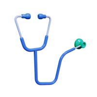 3d rendre stéthoscope icône illustration png